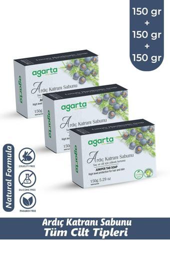 Agarta 3 Lü Set Ardıç Katranı Sabunu Doğal 150 Gr
