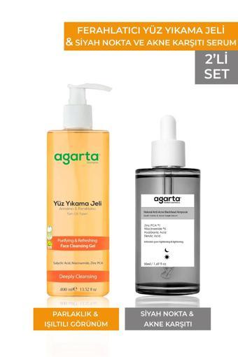 Agarta 2 Li Set Canlandırıcı Ve Ferahlatıcı Jel Turuncu & Siyah Noktalar Için Serum