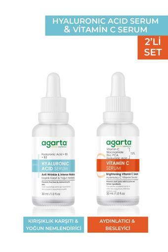 Agarta Cilt Aydınlatıcı Yoğun Nemlendiricili Bakım Seti  ( Hyaluronıc + C Vitamini)