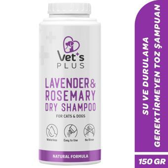 Vet's Plus Kedi ve Köpekler İçin Lavanta ve Biberiye Özlü Toz Şampuan 150gr