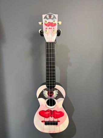 Gonzales Xu-21 Soprano Ukulele Kalp Desenli