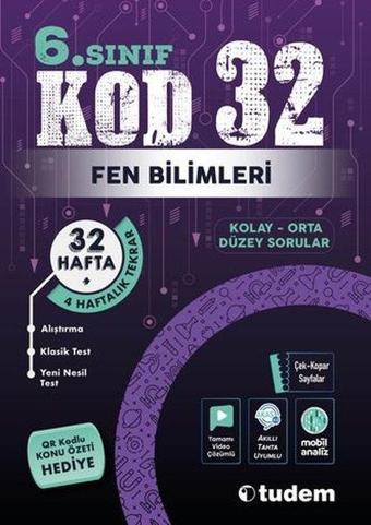 6. Sınıf Fen Bilimleri KOD 32 - Kolektif  - Tudem Yayınları - Ders Kitapları