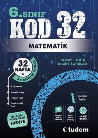 6. Sınıf Matematik KOD 32 - Tudem Yayınları - Ders Kitapları