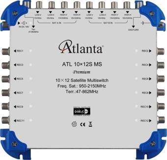 Atlanta 10/12 10x12 Santral Merkezi Sistem Multiswitch ( Sonlu ) + Adaptör