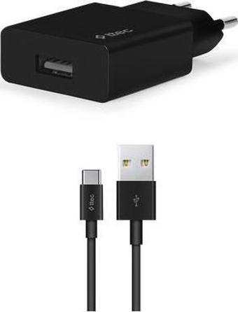 Ttec 2SCS20CS Smartcharger Seyahat Şarj Aleti 2.1A + Type-C Kablo Siyah
