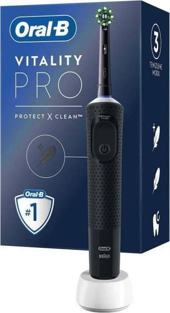 Oral-B D103 Vitality Pro Cross Action Şarjlı Diş Fırçası - Siyah