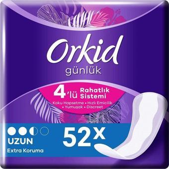 Orkid Extra Koruma Uzun Günlük Ped 52 Adet 