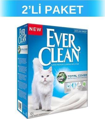 Ever Clean Total Cover Koku Önleyici Kedi Kumu 10 lt 2 Adet
