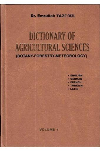 Sidas Yayıncılık Dictionary Of Agricultural Sciences - Tarım Bilimleri Sözlüğü (2 Cilt) - Sidas Yayınları