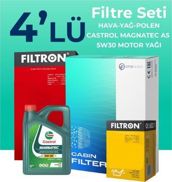 Filtron Skoda Octavia 1.2 TSi Filtre Bakım Seti Castrol Motor Yağlı (2013-2018) 4 Lü