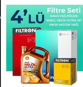 Filtron Toyota Corolla 1.8 Hybrid Filtre Bakım Seti Shell Motor Yağlı (2018-2022) 4 Lü