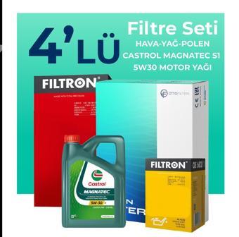 Filtron Chevrolet Aveo / Kalos 1.3 Dizel Filtre Bakım Seti Castrol Motor Yağlı (2011-2015) 4 Lü