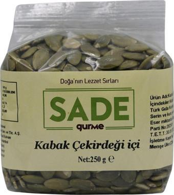 Sade Gurme Kabak Çekirdeği İçi 250 Gr