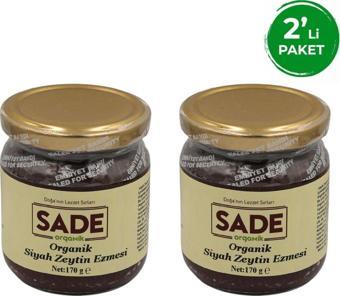 Sade Organik Siyah Zeytin Ezmesi 170 Gr 2'Li Paket (2X170Gr)