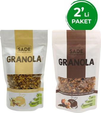 Sade Organik Yer Fıstıklı - İncir Üzüm Granola 200 Gr 2 Li Paket