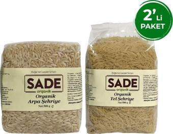 Sade Organik Arpa Ve Tel Şehriye ( 2X500 Gr )