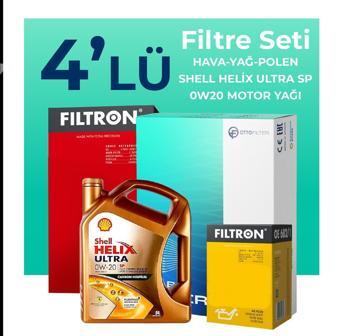 Filtron Ford Focus 1.0 Benzin Filtre Bakım Seti Shell Motor Yağlı (2019-2024) 4 Lü