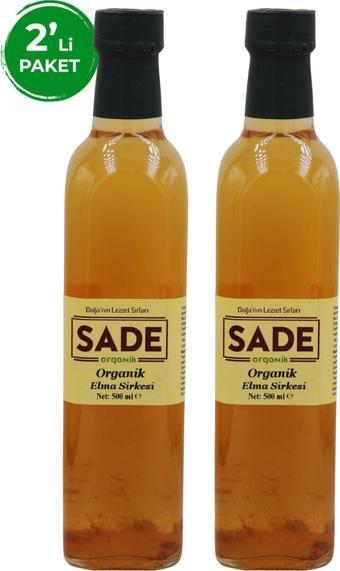 Sade Organik Elma Sirkesi 2X500 Ml