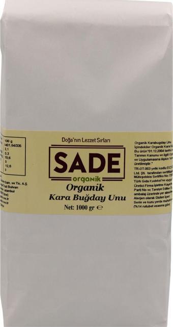 Sade Organik Karabuğday Unu 1000 Gr