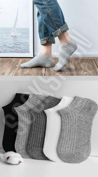 Sockshion Renkli Ve Şık 5 Çift Yetişkin Patik Çorap Seti - Ayaklarınıza Renk Katın!