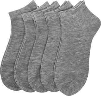Sockshion Gri Pamuklu Bilek Boy Çorap 5^Li
