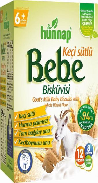 Hünnap Keçi Sütlü Bebe Bisküvisi 400 Gr.