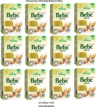 Hünnap Bebe Bisküvisi Keçi Sütlü 400 Gr X 12 Adet Paket