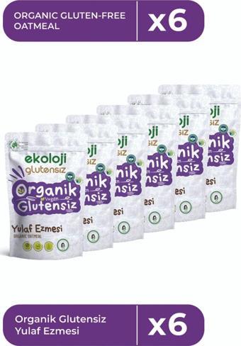 Ekoloji Glutensiz Organik Glutensiz Yulaf Ezmesi 300 Gr 6 Lı Paket  Organic Gluten Free Oatmeal 300 Gr 6 Pack