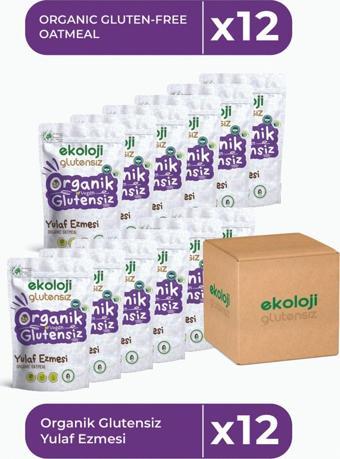 Ekoloji Glutensiz Organik Glutensiz Yulaf Ezmesi 300 Gr 12 Li Paket  Organic Gluten Free Oatmeal 300 Gr 12 Pack