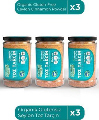 Ekoloji Market Organik Glutensiz Seylon Toz Tarçın 70 Gr X3 / Organic Gluten-Free Ceylon Cinnamon Powder 70 Gr X3