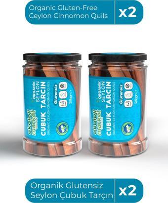 Ekoloji Market Organik Glutensiz Seylon Çubuk Tarçın 25 Gr X2 / Organic Gluten-Free Ceylon Cinnamon Quils 25 Gr X2