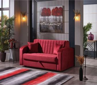 Tutku Yatak Tutku Home Grand 2'Li Yataklı Bazalı Koltuk (Kırmızı)