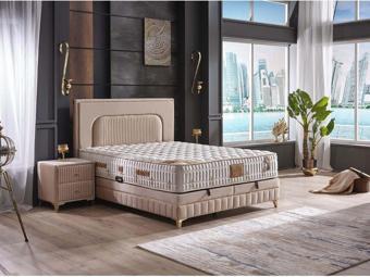 Tutku Yatak Dream Cloud Ortopedik Kuş Tüyü Sünger Doğal Viskon Kumaş Yatak + Baza + Başlık Seti