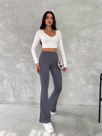 Winmoda İspanyol Paça Pantolon / Likralı İspanyol Pantolon