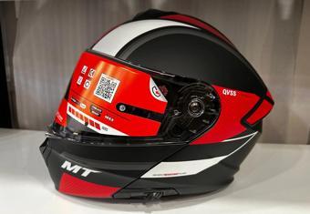 KASK MT GENESİS SV CAVE A5 ÇENE AÇILIR MAT SİYAH/KIRMIZI