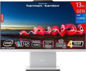 Lenovo İ7-13620H 16Gb Ddr5 512Gb Ssd 27 Fhd Ips Freedos F0Hm004Jtr Kablosuz Klavye+Mouse Beyaz
