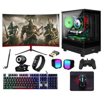 Turbox Tx6185 i5 11400F 32GB Ram 1TB SSD 8GB RX580 23.6 Curved Oyuncu Masaüstü Bilgisayarı