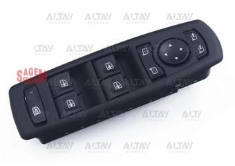 Cam Açma Düğmesi Fluence / Megane Iıı / Laguna Iıı (Dörtlü) Ayna Ayar Düğmeli Çerçeveli 19 Pin Sol (