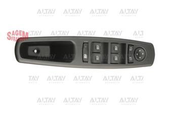 Cam Açma Düğmesi Fluence / Megane Iıı (Dörtlü) Ayna Ayar Düğmeli Çerçeveli 19 Pin Sol (Oem No:254000