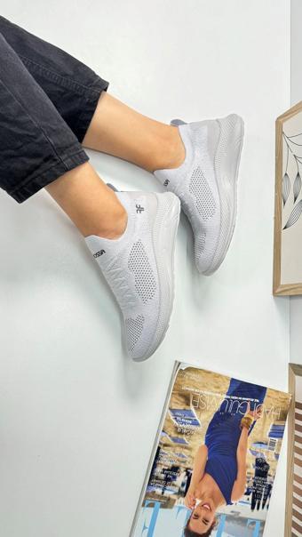 Allyup Günlük Unisex Sneaker Slip-On Nefes Alabilen Hafif Yürüyüş Bağcıksız Esnek Spor Ayakkabı 041F