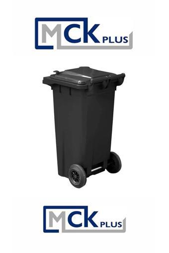Mck Plus Mck Siyah Plastik Çöp Konteyneri 120 Litre Konteyner - A Isıya Karşı Dayanıklı Malzeme - Siyah
