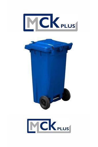 Mck Plus Mavi Plastik Çöp Konteyneri 120 Litre Konteyner - A+ Isıya Karşı Dayanıklı Malzeme - Mavi