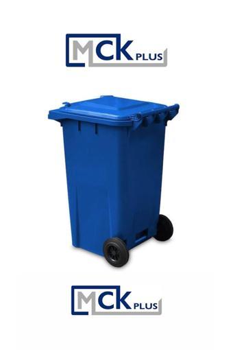 Mck Plus Mck   Mavi Plastik Çöp Konteyneri 240 Litre Konteyner - A+ Isıya Karşı Dayanıklı Malzeme - Mavi