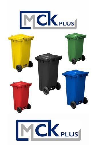 Mck Plus 5 Adet Tüm Renkler Plastik Çöp Konteyneri 120 Lt Isıya Karşı Dayanıklı