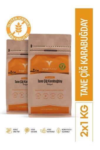 Tam Tarım 2 Adet - Glutensiz Çiğ Karabuğday Tane 1 Kg