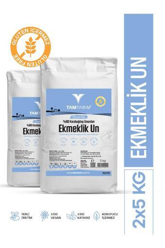 Tam Tarım 2 Adet - Glutensiz %100 Tam Çiğ Karabuğday Unundan Ekmeklik Un 5 Kg