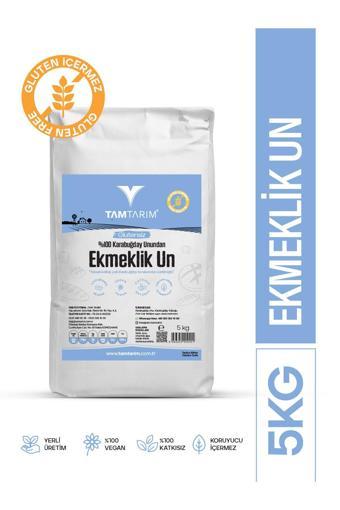 Tam Tarım Glutensiz %100 Tam Çiğ Karabuğday Unundan Ekmeklik Un 5 Kg