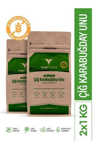 Tam Tarım 2 Adet - Glutensiz Çiğ Karabuğday Unu 1 Kg