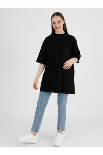 Benin Kopya - Oversize Kalıp T-Shirt - Siyah -