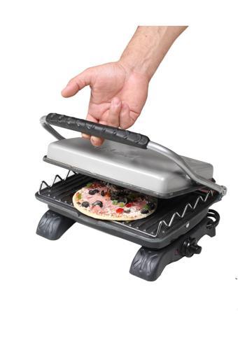 Dökümix Plus Organik Demir Döküm Izgara  Tost Makinası Gri Izgara Aparatlı Fırçalı